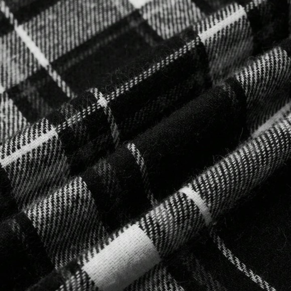 4X SHEIN Curve Flannel Plaid Hoodie Skater Dress - Picture 15 of 17